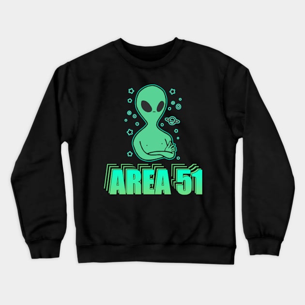 Storm Area 51 Memes Crewneck Sweatshirt by Barnyardy